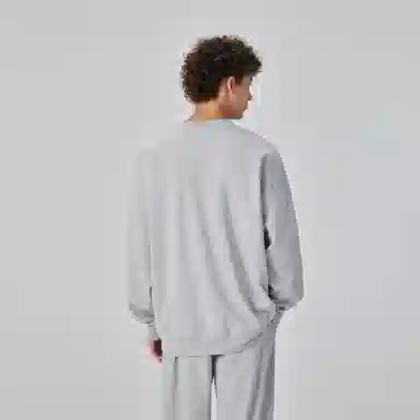 大卫贝肯 美式复古简约宽松休闲圆领长袖卫衣 男女同款 西瓜粉