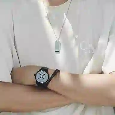 Calvin Klein CK Series I Black & Silver Necklace