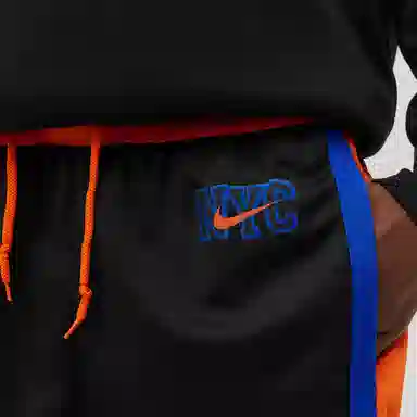 Nike x NBA Knicks Fan Basketball Pants Black/Orange
