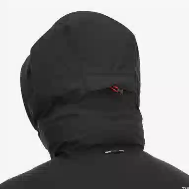 The North Face Logo Hooded Down Jacket Black