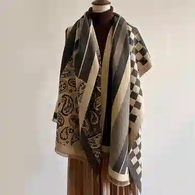 纳兰杜 高级感小流苏气质时尚百搭斗篷异域风格穿搭 聚酯纤维 披肩 女款