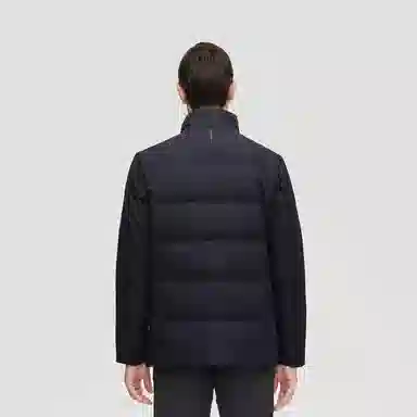 波司登 纯色立领短款防风鹅绒羽绒服 男款