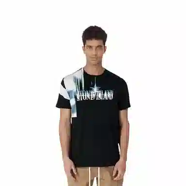 Stone Island FW22 Logo Print T-Shirt Black