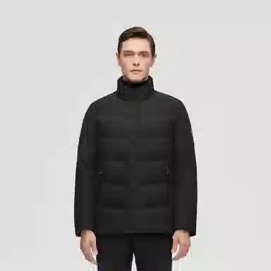 波司登 纯色立领短款防风鹅绒羽绒服 男款