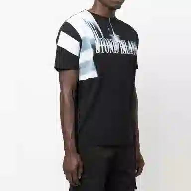 Stone Island FW22 Logo Print T-Shirt Black