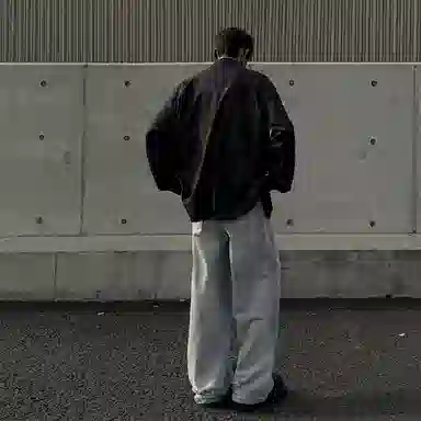 金贝勒 美式纯色宽松翻领舒适休闲百搭长袖衬衫 男女同款