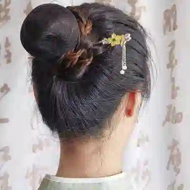 妖娆猫 新中式发饰 古风盘发发钗 高级感流苏步摇 铜镀银 发簪 女款