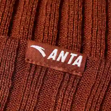 安踏儿童 纯色简约护耳针织保暖加厚防风 腈纶 绒线帽 儿童款