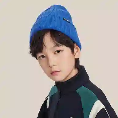 安踏儿童 纯色简约护耳针织保暖加厚防风 腈纶 绒线帽 儿童款