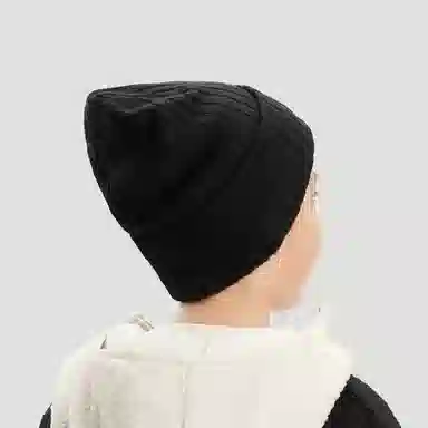 安踏儿童 纯色简约护耳针织保暖加厚防风 腈纶 绒线帽 儿童款