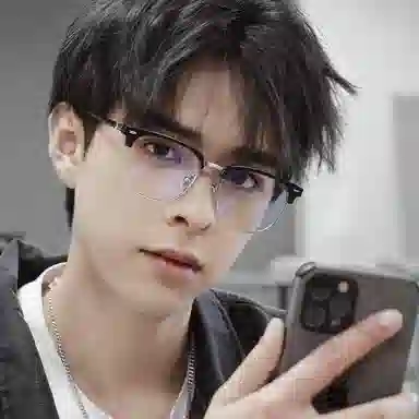 【可配度数】 苍木优品 透灰色商务半框近视可定制防蓝光近视镜片纯钛镜框黑银配色显脸小 β钛合金 方形 功能性眼镜 男女同款情侣款