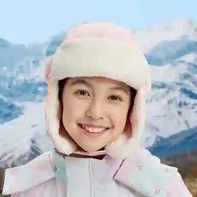 安踏儿童 加绒加厚保暖防风护耳 聚酯纤维 雷锋帽 儿童款