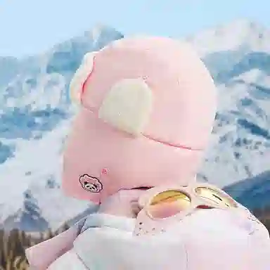 安踏儿童 加绒加厚保暖防风护耳 聚酯纤维 雷锋帽 儿童款