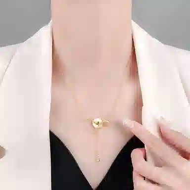【S999纯银 生肖蛇年 好运灵蛇】 金师傅 招来福禄的灵蛇 平安扣白蛇缘起新中式国风蛇年本命年锁骨小众设计好运 玉髓 项链 女款