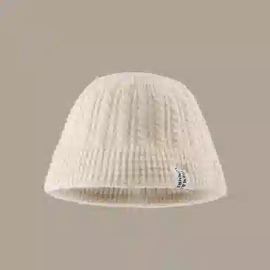 优幽兰 时尚显脸小针织帽纯色高级感休闲简约秋冬季保暖韩版百搭水桶盆帽素颜遮脸 腈纶 渔夫帽 女款