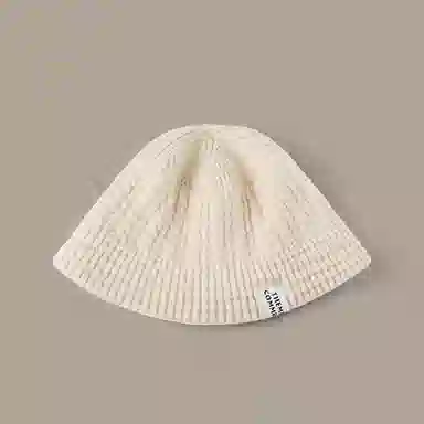 优幽兰 时尚显脸小针织帽纯色高级感休闲简约秋冬季保暖韩版百搭水桶盆帽素颜遮脸 腈纶 渔夫帽 女款