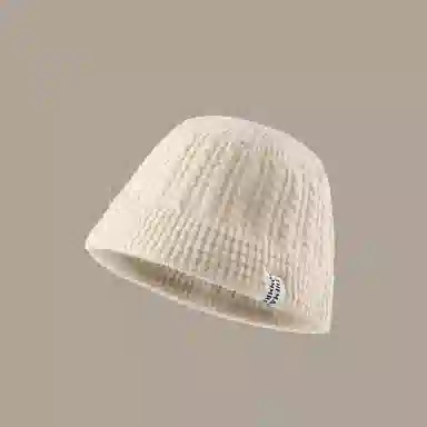 优幽兰 时尚显脸小针织帽纯色高级感休闲简约秋冬季保暖韩版百搭水桶盆帽素颜遮脸 腈纶 渔夫帽 女款