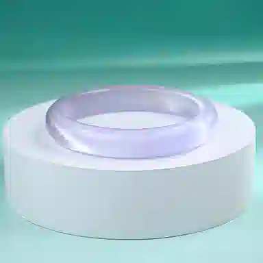 素于 白月光玉镯国潮中式精致古风清冷感素圈温润气质优雅小众叠戴平安镯旗袍汉服通勤时尚简约百搭#幸运配饰 玻璃猫眼 手镯 女款