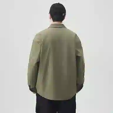 独驰 日系复古工装宽松翻领长袖衬衫 男女同款