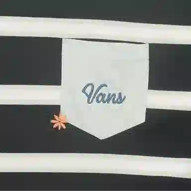 Vans SS22 Colorblock Stripe Polo Shirt Black