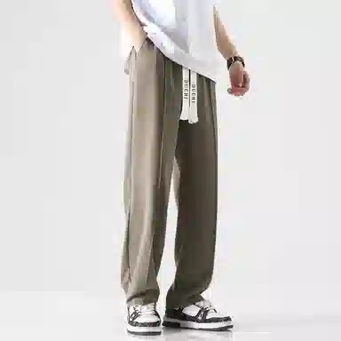 独驰 运动美式复古潮牌宽松直筒休闲裤 男女同款