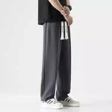 独驰 运动美式复古潮牌宽松直筒休闲裤 男女同款
