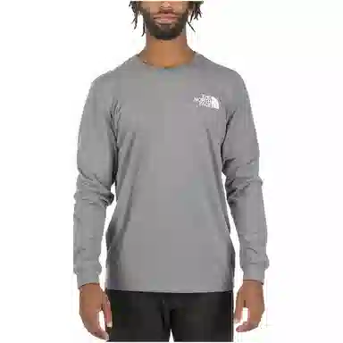 The North Face Logo Long Sleeve Tee Grey