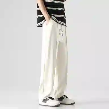 独驰 运动美式复古潮牌宽松直筒休闲裤 男女同款