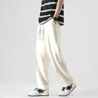 独驰 运动美式复古潮牌宽松直筒休闲裤 男女同款