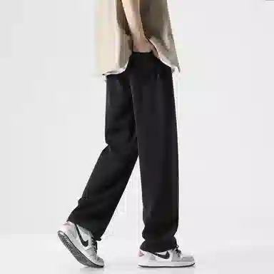 独驰 运动美式复古潮牌宽松直筒休闲裤 男女同款