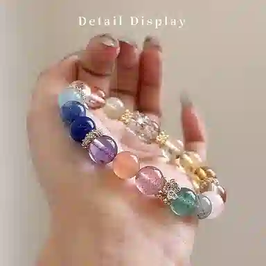 琅风 草莓晶绿发晶转运珠新中式国潮轻奢高级感 水晶 手串 女款