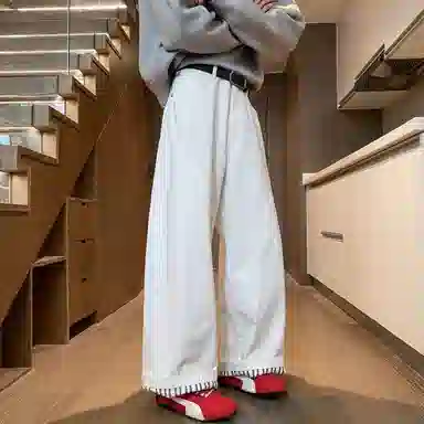 KEIRANDUN Cleanfit Straight Jeans White