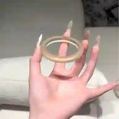 兰慕茵诺 新中式轻奢冰底香槟金 一步一响 温婉气质清冷感美人必备 显白素圈香槟色 #好运 琉璃 手镯 女款