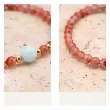 【s925银 不掉色】 聆听花开 新中式国风串珠诸事顺利好事花生 小众高级感气质个性时尚转运珠红色小清新#好运 玛瑙 手串 男女同款情侣款