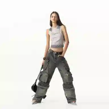 IMXS Streetwear Cargo Denim Pants