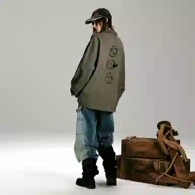 BEASTER x Popeye Polo Shirt Military Green