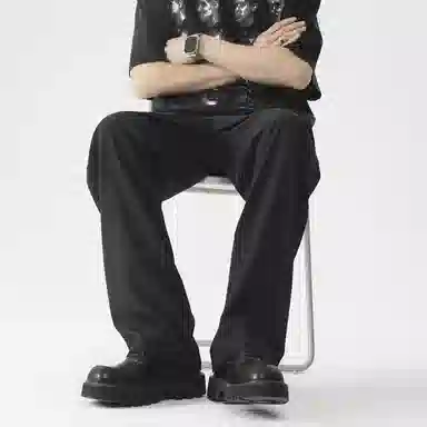 独驰 垂坠感宽松直筒舒适潮流百搭休闲裤 男女同款