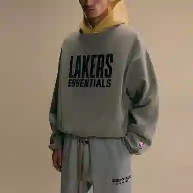 Fear of God Essentials x NBA Lakers Hoodie Warm Heather