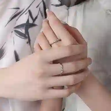 克兰茜 钟爱久久 莫比乌斯蝶恋 小众轻奢高级感设计森系蝴蝶环环相扣指环 礼盒可调节开口戒 锆石 戒指 男女同款情侣款