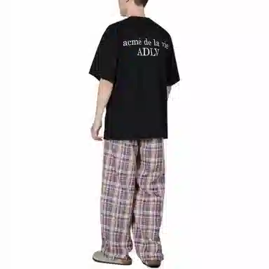 acme de la vieADLV Baby Face Bear Doll Hug Short Sleeve T-Shirt Black T
