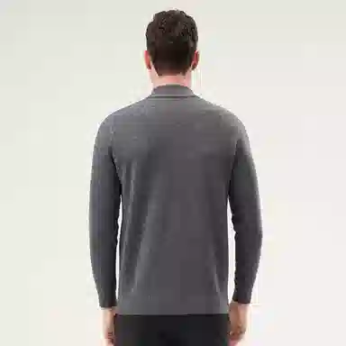 恒源祥 厚款半高领纯羊毛针织毛衣 男款