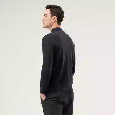 恒源祥 厚款半高领纯羊毛针织毛衣 男款