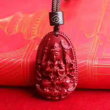 妍韵珠宝 十二生肖本命佛 平安好运吉祥护身符 再造辰砂朱砂 玉石吊坠 男女同款情侣款