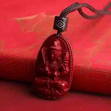 妍韵珠宝 十二生肖本命佛 平安好运吉祥护身符 再造辰砂朱砂 玉石吊坠 男女同款情侣款