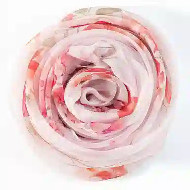 上海故事 春花秋月喷绘真丝长巾 桑蚕丝 丝巾 女款