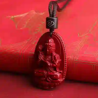 妍韵珠宝 十二生肖本命佛 平安好运吉祥护身符 再造辰砂朱砂 玉石吊坠 男女同款情侣款