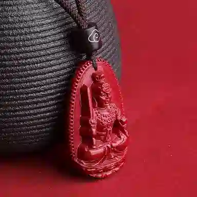 妍韵珠宝 十二生肖本命佛 平安好运吉祥护身符 再造辰砂朱砂 玉石吊坠 男女同款情侣款