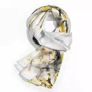 上海故事 桑波缎提花喷绘长巾 桑蚕丝 丝巾 女款 馥锦韶华