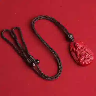 妍韵珠宝 十二生肖本命佛 平安好运吉祥护身符 再造辰砂朱砂 玉石吊坠 男女同款情侣款