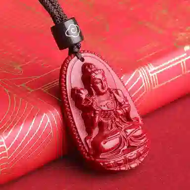 妍韵珠宝 十二生肖本命佛 平安好运吉祥护身符 再造辰砂朱砂 玉石吊坠 男女同款情侣款